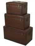 Suitcase Set Colonial Leder brązowy zestaw 3 szt   2